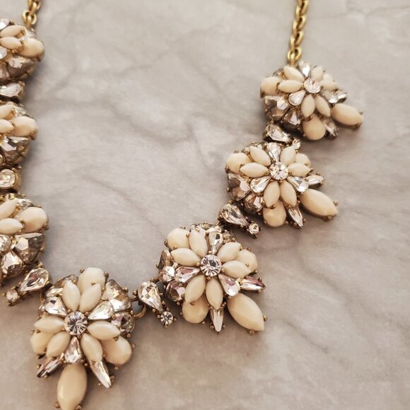 💕 J.Crew Rhinestone Crystal Cluster Stacked Statement Wedding Bridal Necklace - Picture 8 of 16